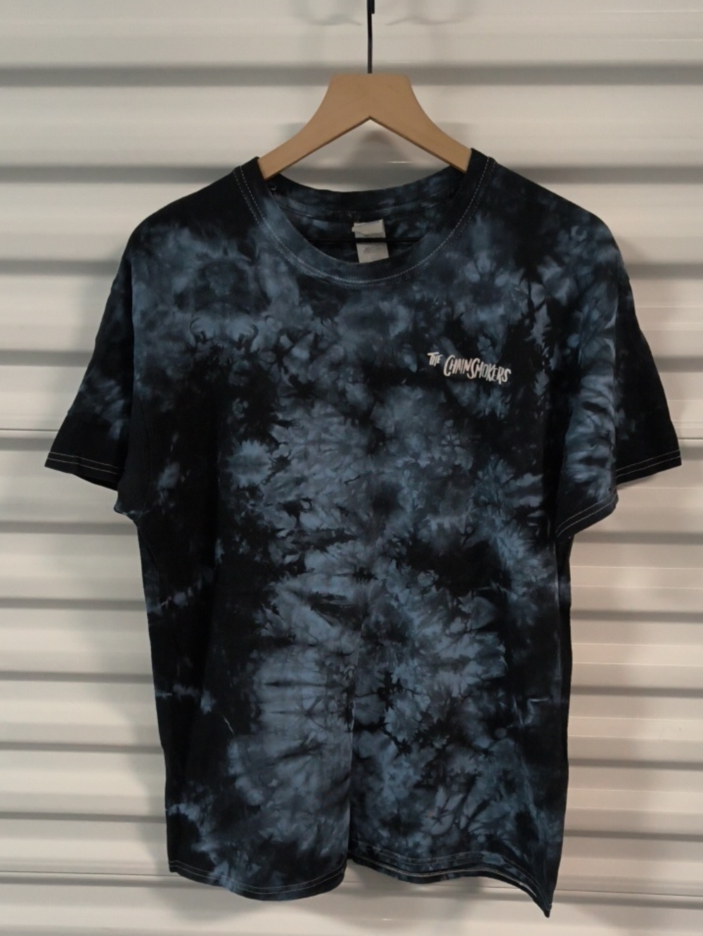 The Chainsmokers 2019 World War Joy Blue Tie Dye Concert Short Sleeve T-Shirt L